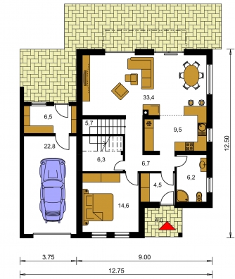 Plan de sol du rez-de-chaussée - STYL 2